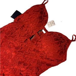 Bebe Women’s Red lace dress size medium